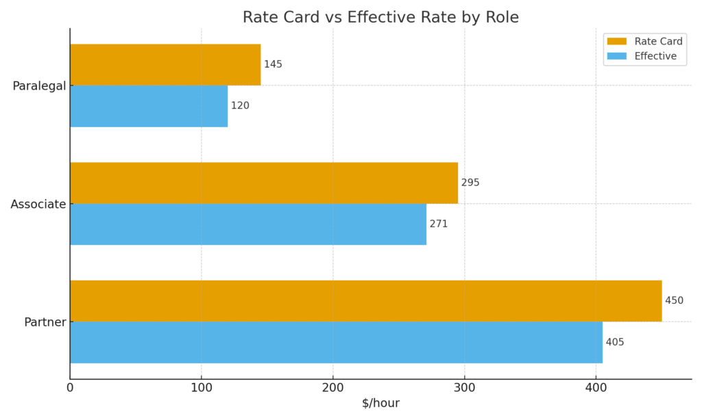 Rate Card vs Effective Rate by Role