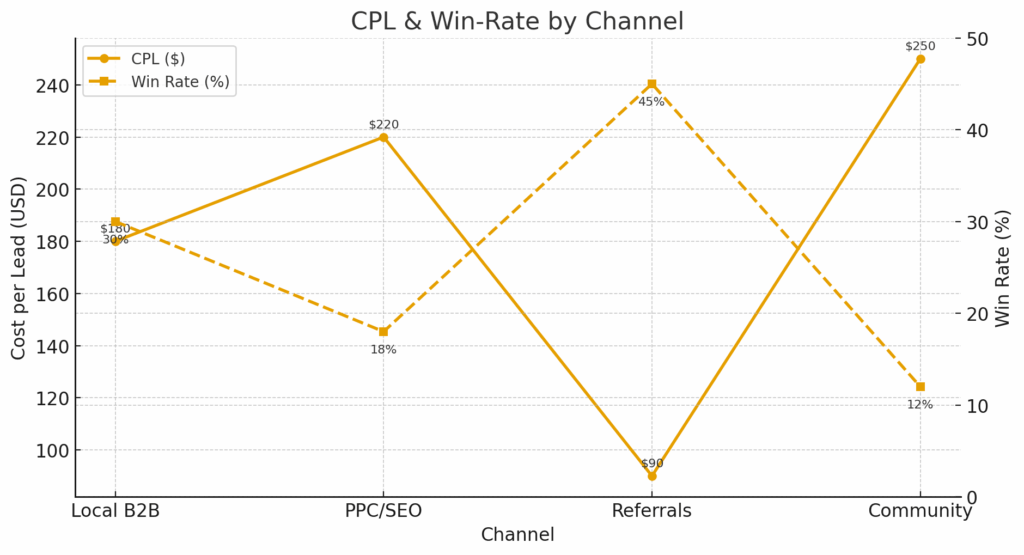 CPL & Win-Rate by Channel