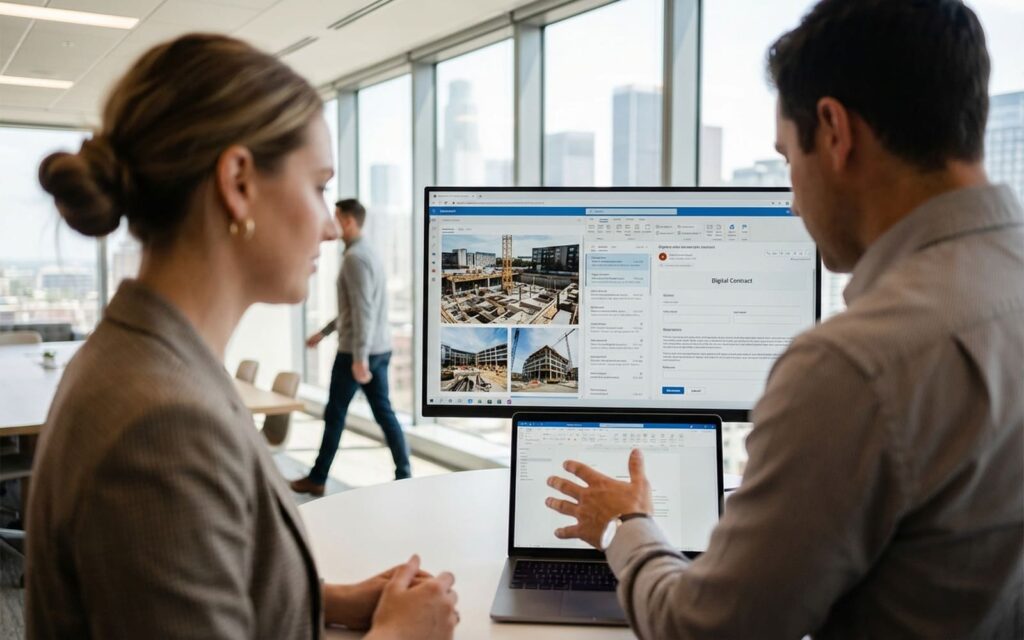 What digital evidence is admissible in construction contract disputes?