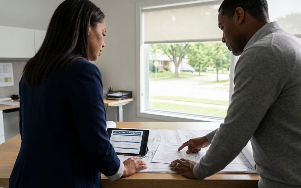 What permits are typically required for a kitchen remodel in suburban USA?