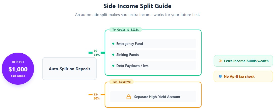 Side Income Split Diagram