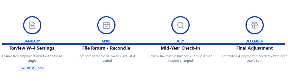Tax Withholding Timeline – Dual-Income Household