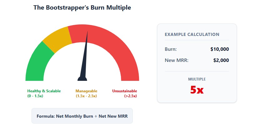Gauge Chart: Burn Multiple Health Indicator
